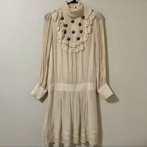 Pretty Rosa Long-sleeve Ruffled Dress